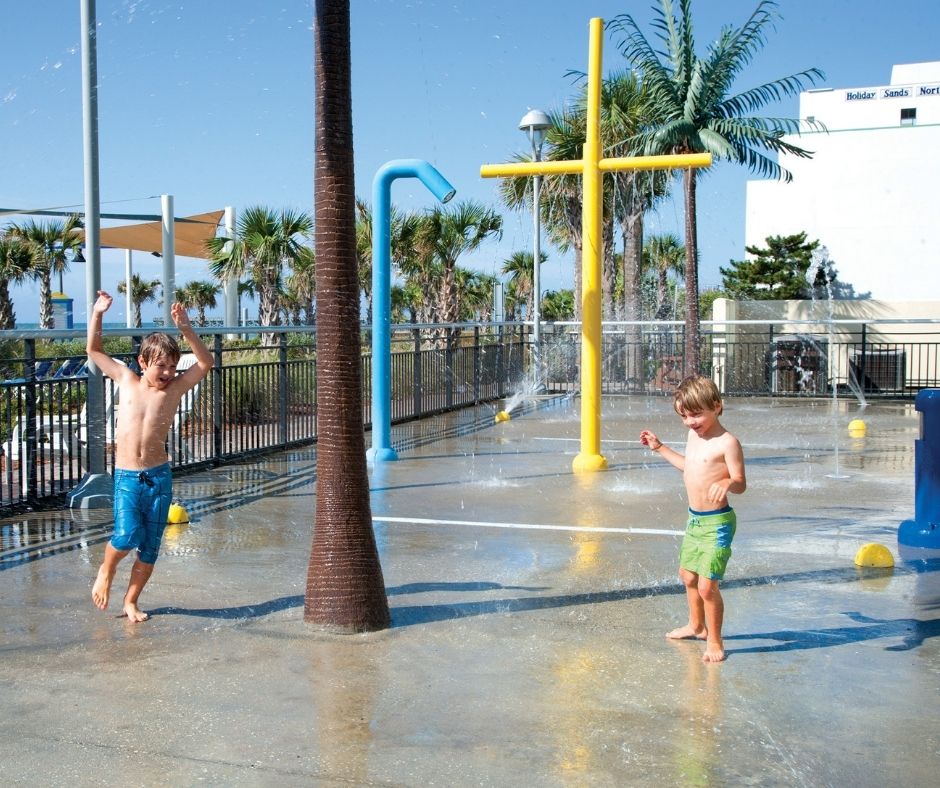 Outdoor Kiddie Splash Deck