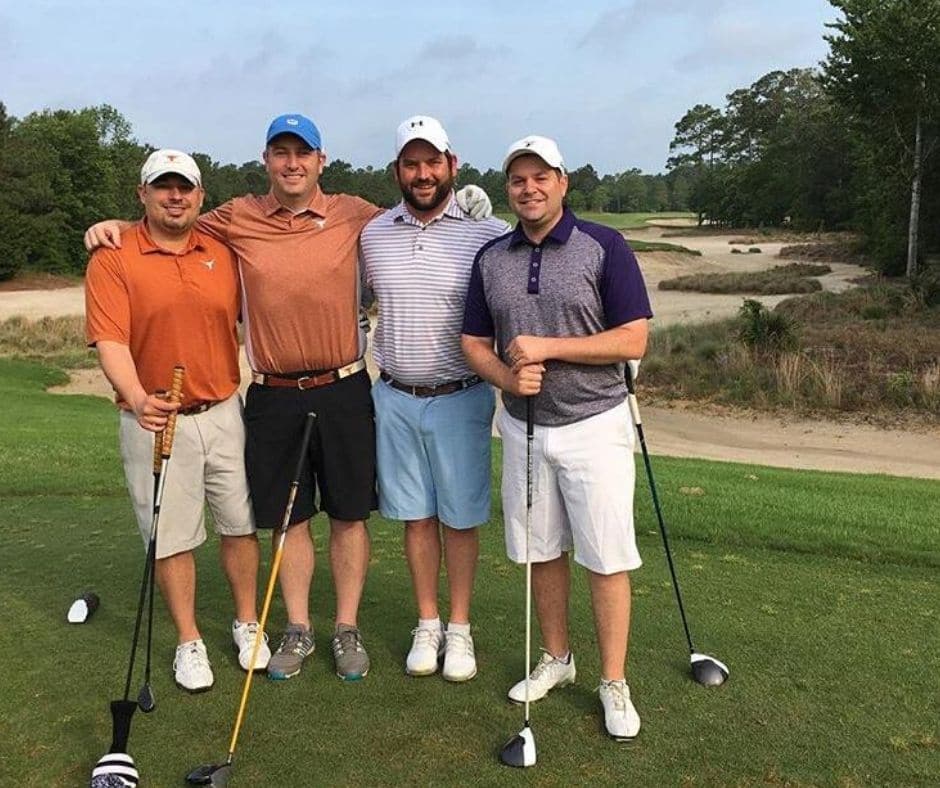 Group of Guys Golfing