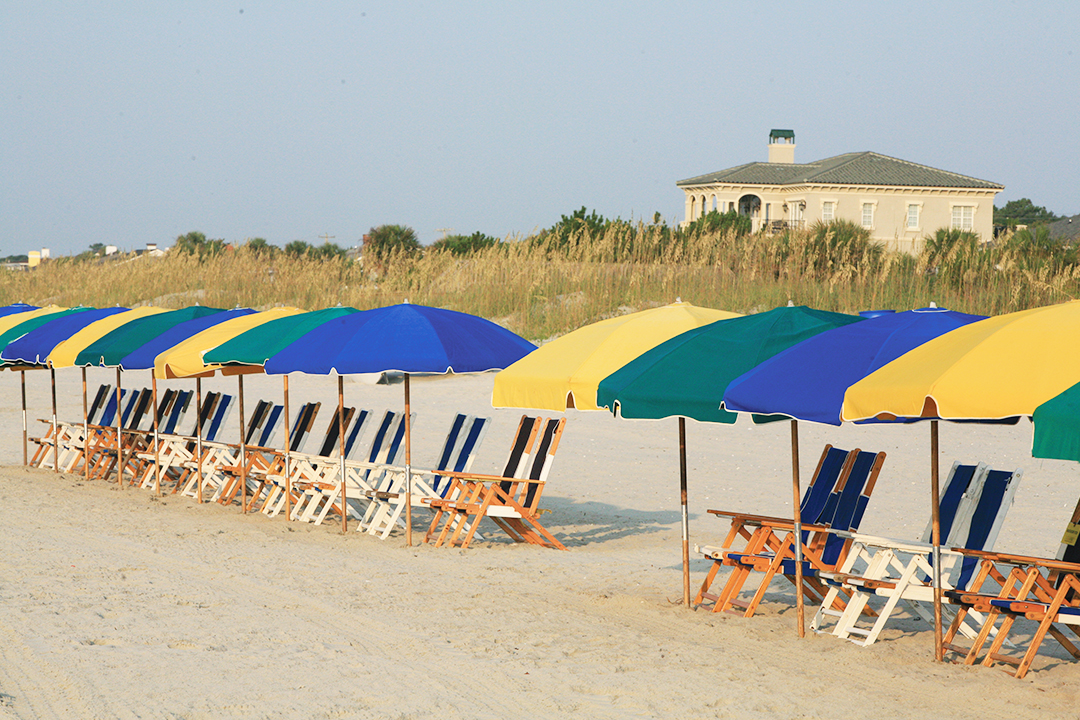 Beach Chairs lined up