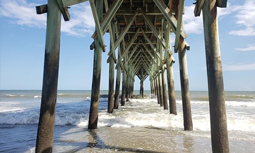 View under a pier