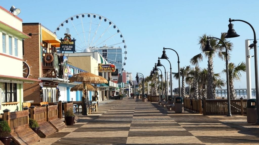 View of Restaurants on the Boardwalk