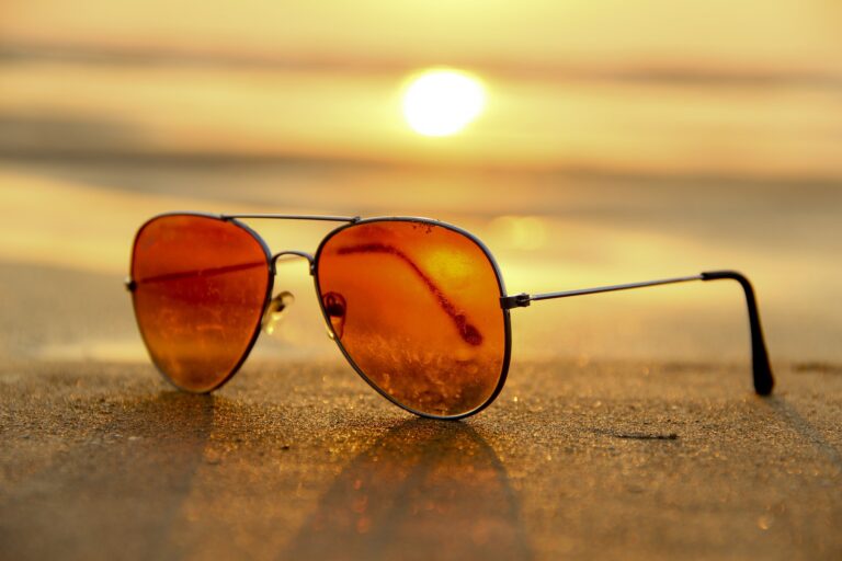 sunglasses on the beach