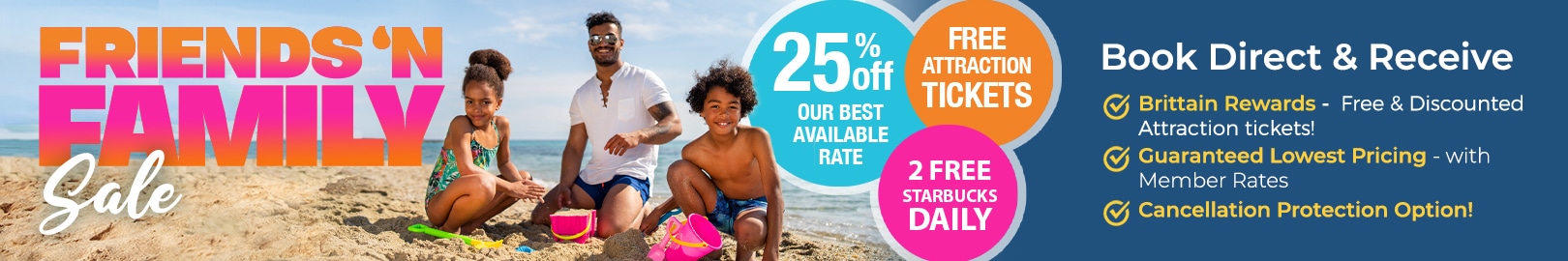 Friends & Family Sale - 25% Off + 2 Free Starbucks Daily