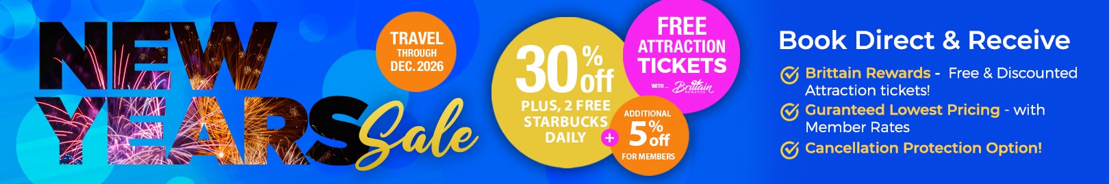 New Year's Sale - Save 30% + 2 Starbucks Daily