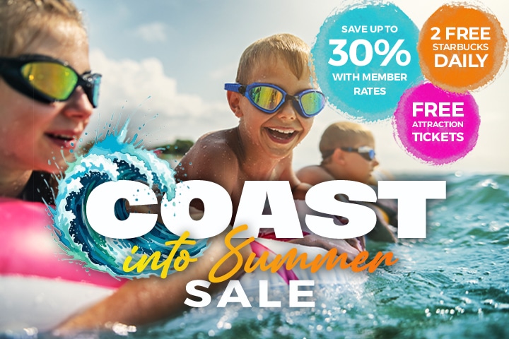 Coast into Summer Sale - Save up to 30% + 2 Free Starbucks Daily