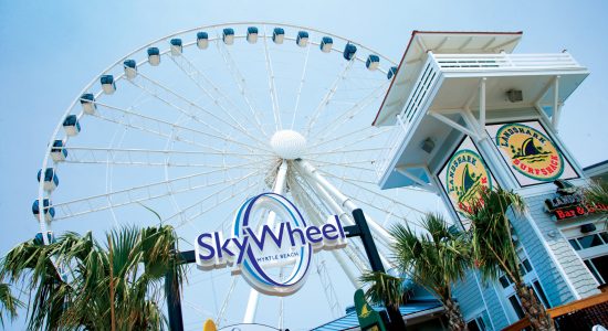 SkyWheel and Landshark on the boardwalk SkyWheel and Landshark on the boardwalk