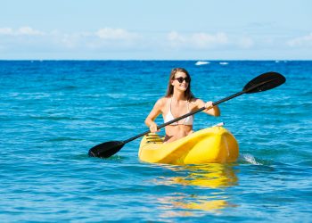 Bay View Resort Privacy Policy Woman kayaking in Myrtle Beach,SC