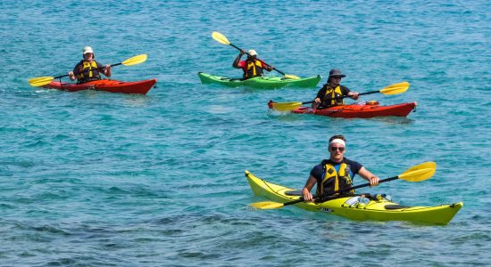 Kayak's in the water